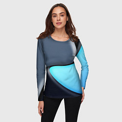 Лонгслив женский Разноцветный, цвет: 3D-принт — фото 2