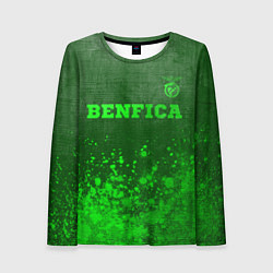 Лонгслив женский Benfica - green gradient посередине, цвет: 3D-принт