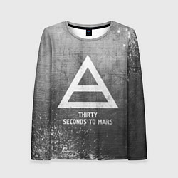 Лонгслив женский Thirty Seconds to Mars - grey gradient, цвет: 3D-принт