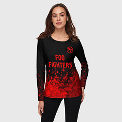 Лонгслив женский Foo Fighters - red gradient посередине, цвет: 3D-принт — фото 2