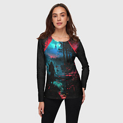 Лонгслив женский Выживание, цвет: 3D-принт — фото 2