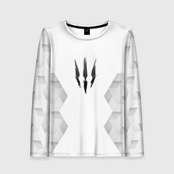 Лонгслив женский The Witcher white poly, цвет: 3D-принт