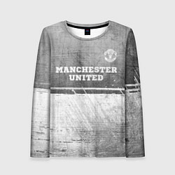 Женский лонгслив Manchester United - grey gradient посередине