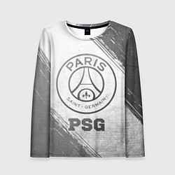 Лонгслив женский PSG - white gradient, цвет: 3D-принт