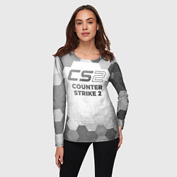 Лонгслив женский Counter Strike 2 - white gradient, цвет: 3D-принт — фото 2