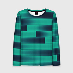 Женский лонгслив Color light blue square