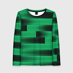 Женский лонгслив Color green square