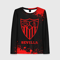 Лонгслив женский Sevilla - red gradient, цвет: 3D-принт
