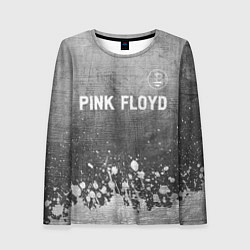 Лонгслив женский Pink Floyd - grey gradient посередине, цвет: 3D-принт
