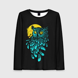 Лонгслив женский Night owl, цвет: 3D-принт