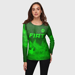 Лонгслив женский Fiat - green gradient посередине, цвет: 3D-принт — фото 2