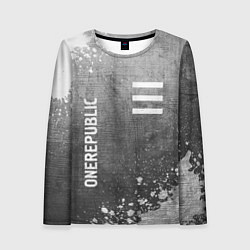 Женский лонгслив OneRepublic - grey gradient вертикально