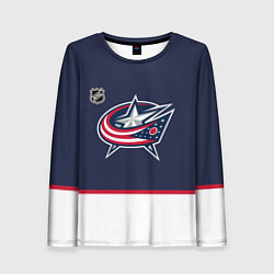 Лонгслив женский Коламбус Блю Джекетс хоккей, цвет: 3D-принт