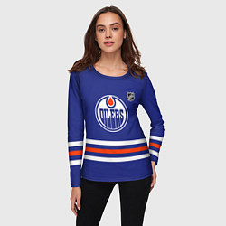 Лонгслив женский Эдмонтон Ойлерз хоккей, цвет: 3D-принт — фото 2