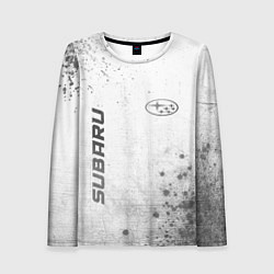 Лонгслив женский Subaru - white gradient вертикально, цвет: 3D-принт