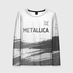 Лонгслив женский Metallica - white gradient посередине, цвет: 3D-принт