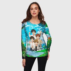 Лонгслив женский Astro в аниме стиле, цвет: 3D-принт — фото 2
