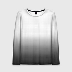 Лонгслив женский Из белого в чёрный градиент с точками, цвет: 3D-принт