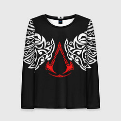 Женский лонгслив Силуэт ворона - Aссасинс Крид