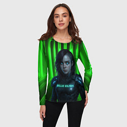 Лонгслив женский Билли Айлиш космический костюм, цвет: 3D-принт — фото 2
