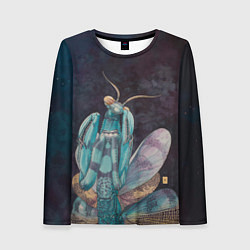 Женский лонгслив Богомол акварельный