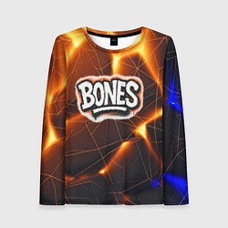 Лонгслив женский Bones лого в уличном стиле, цвет: 3D-принт