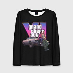 Лонгслив женский GTA VI, цвет: 3D-принт