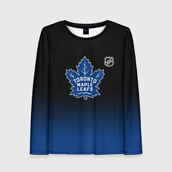 Лонгслив женский Торонто Мейпл Лифс - градиент, цвет: 3D-принт