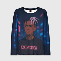 Лонгслив женский XXXTentacion - Неоновый аниме арт, цвет: 3D-принт