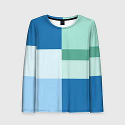Женский лонгслив Мятное небо колор-блок