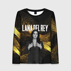 Лонгслив женский Lana Del Rey в черном платье, цвет: 3D-принт