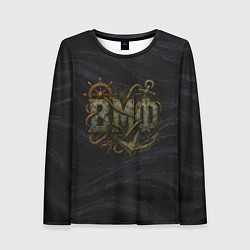 Лонгслив женский ВМФ ржавые буквы, цвет: 3D-принт