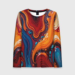 Женский лонгслив Пламя и синева