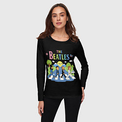 Лонгслив женский The Beatles, мультяшный стиль, цвет: 3D-принт — фото 2