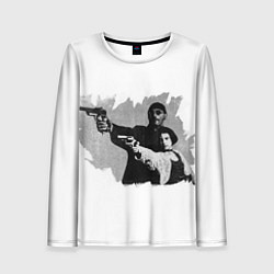 Женский лонгслив Леон рисунок