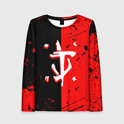 Женский лонгслив Doom текстура краски