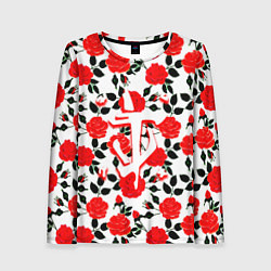 Женский лонгслив Doom розы