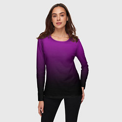 Лонгслив женский Purple gradient, цвет: 3D-принт — фото 2