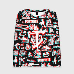 Лонгслив женский Doom x fortnite glitch, цвет: 3D-принт