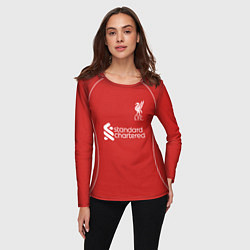 Лонгслив женский Салах, Ливепрпуль домашняя форма 2025 2026, цвет: 3D-принт — фото 2