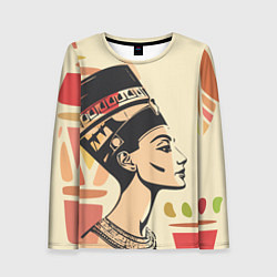 Лонгслив женский Нефертити, цвет: 3D-принт