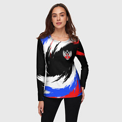 Лонгслив женский Федерация бокса РФ - краска, цвет: 3D-принт — фото 2
