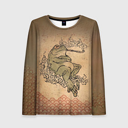 Лонгслив женский Лягушка с трубкой, цвет: 3D-принт