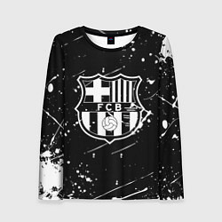 Лонгслив женский Barcelona краски белые, цвет: 3D-принт