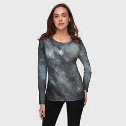 Лонгслив женский Абстракция - dark oil painting, цвет: 3D-принт — фото 2