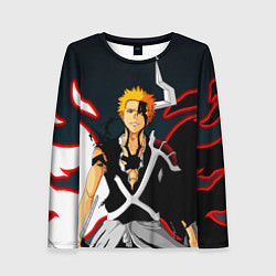 Лонгслив женский Ичиго Куросаки Блич, цвет: 3D-принт