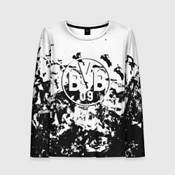Лонгслив женский Borussia черные краски, цвет: 3D-принт