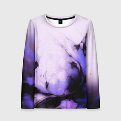 Лонгслив женский Взрывной индиго светлый, цвет: 3D-принт
