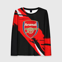 Лонгслив женский Арсенал геометрия полосы краски, цвет: 3D-принт