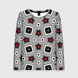 Лонгслив женский Звезды в геометрической абстракции, цвет: 3D-принт